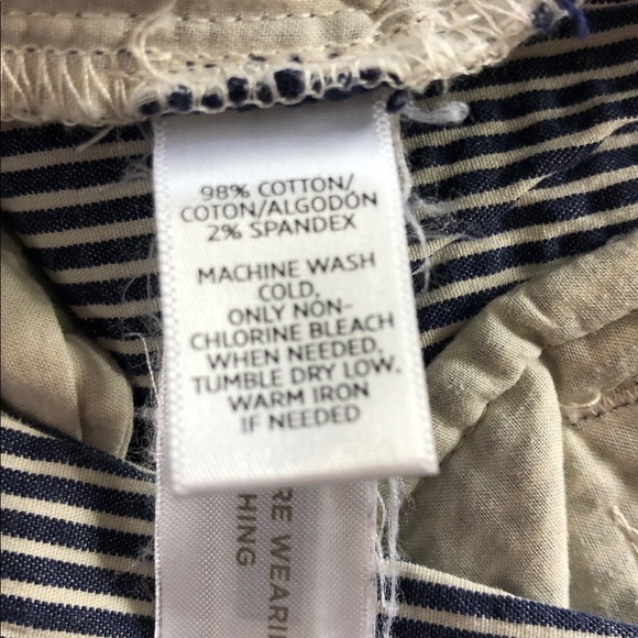 Loft 6” shorts. Blue and white striped. - Picture 5 of 5